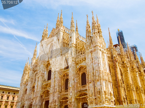 Image of Retro look Milan cathedral