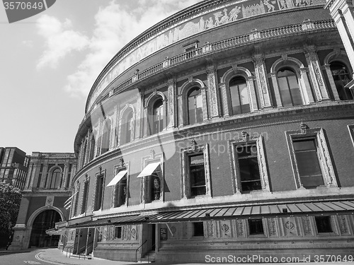 Image of Black and white Royal Albert Hall in London