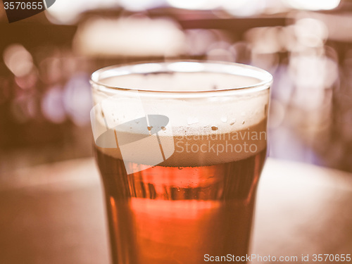 Image of Retro looking Pint of beer