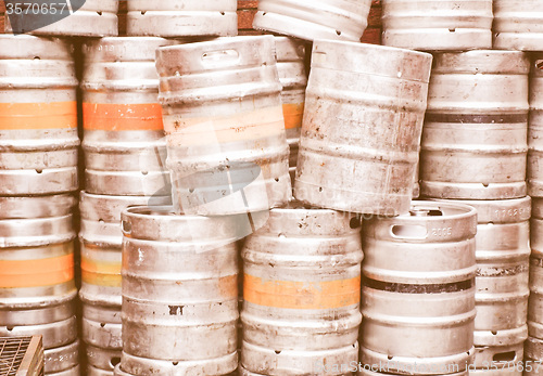 Image of Retro looking Beer kegs