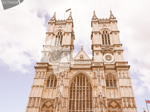Image of Retro looking Westminster Abbey in London