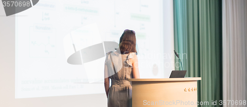 Image of Business woman making business presentation.