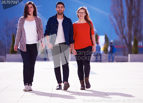 Image of happy students group