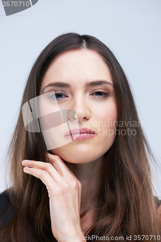 Image of portrait of young woman isolated