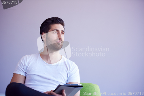 Image of student working on tablet