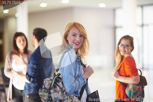 Image of student girl with tablet computer