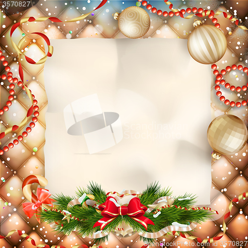 Image of Christmas greeting card. EPS 10