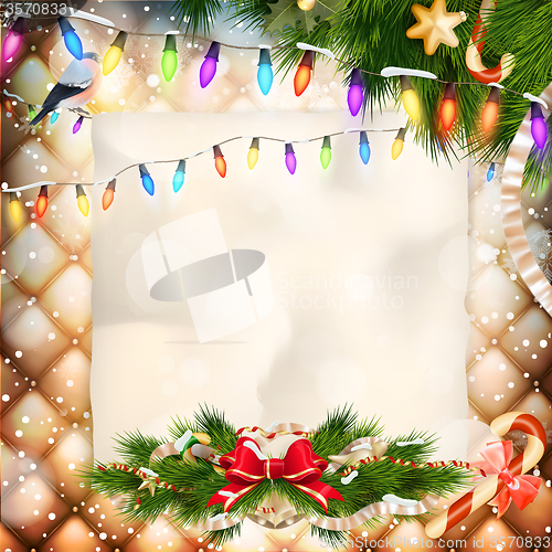Image of Christmas greeting card. EPS 10