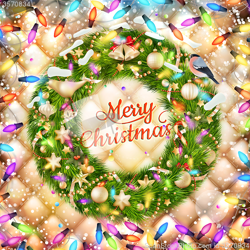 Image of Christmas greeting card. EPS 10