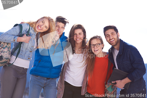 Image of happy students group