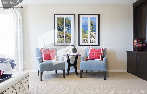 Image of New Home Bedroom Sitting Area 