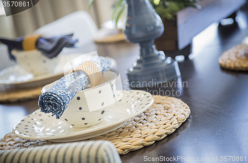 Image of Abstract of Dining Table with Place Settings