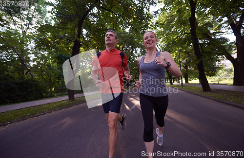 Image of couple jogging