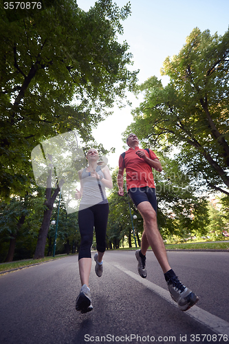 Image of couple jogging