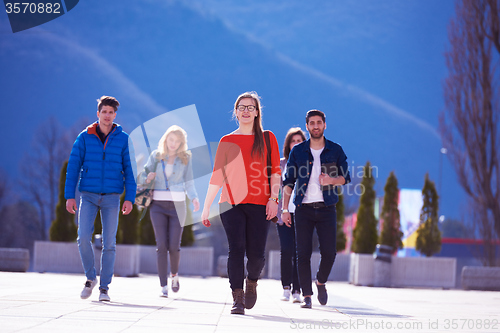 Image of happy students group