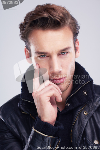 Image of handsome young man portrait