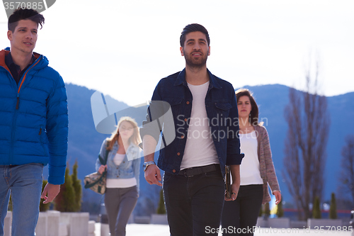 Image of happy students group