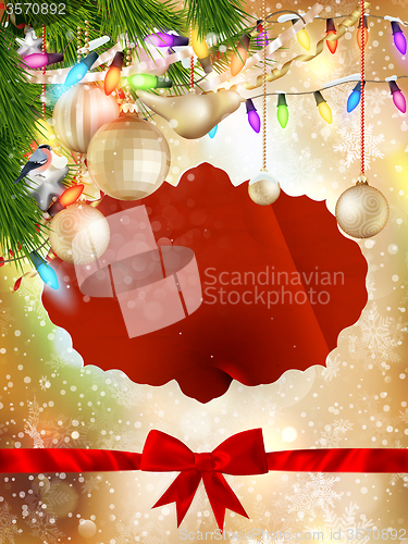 Image of Christmas greeting card. EPS 10