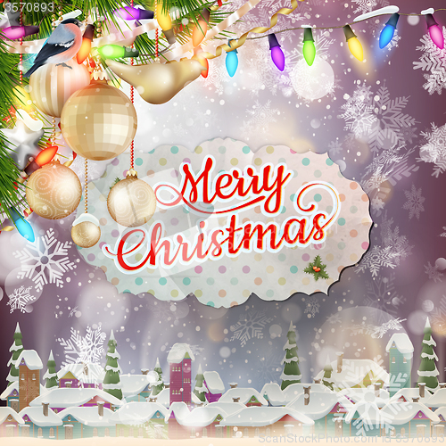 Image of Christmas greeting card. EPS 10