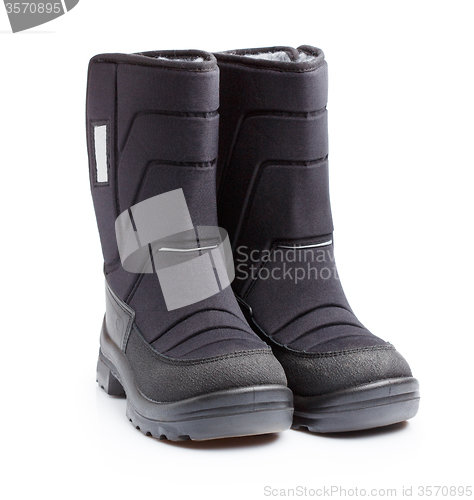 Image of Kids snow boots isolated