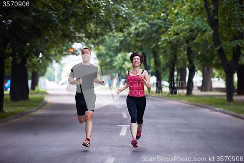 Image of couple jogging