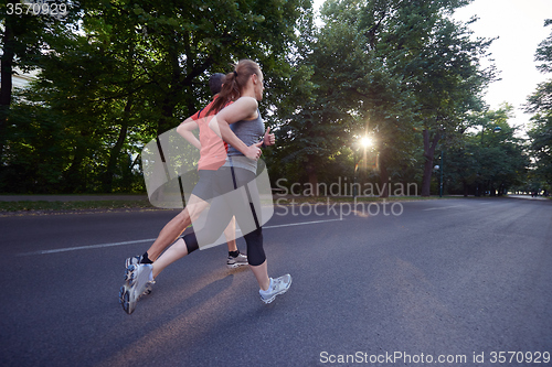 Image of couple jogging