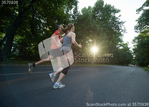 Image of couple jogging