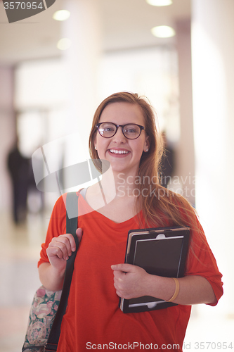 Image of student girl with tablet computer