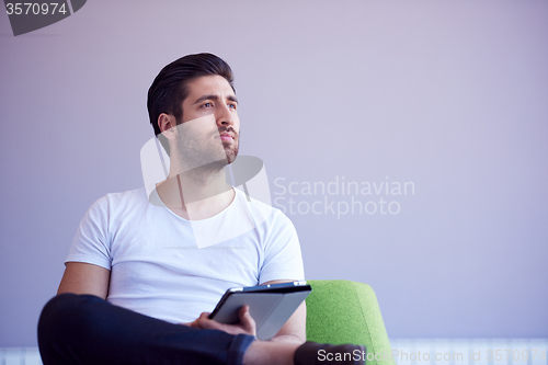 Image of student working on tablet