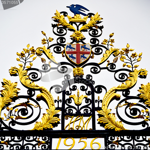 Image of in london england the old metal gate  royal palace