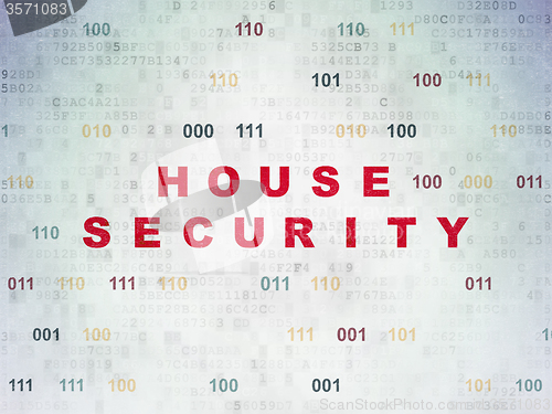 Image of Safety concept: House Security on Digital Paper background