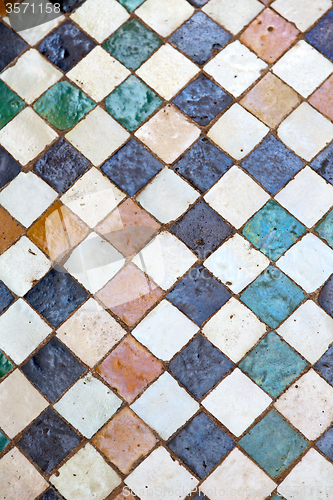 Image of line in   africa old tile   floor ceramic abstract