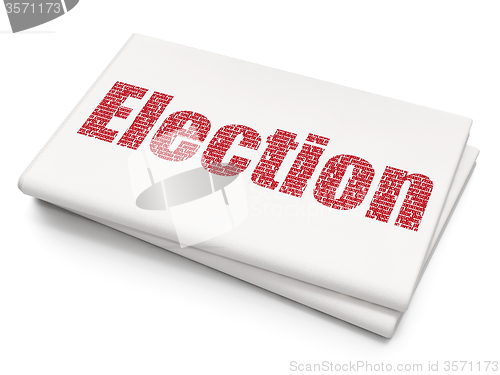 Image of Politics concept: Election on Blank Newspaper background