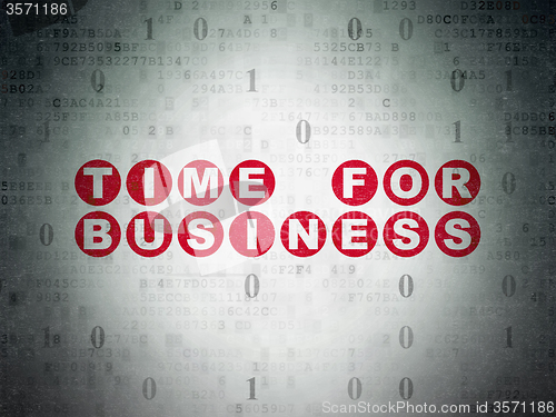 Image of Business concept: Time for Business on Digital Paper background