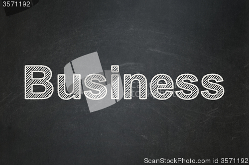 Image of Finance concept: Business on chalkboard background