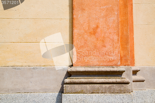 Image of orange  old column in the  country   
