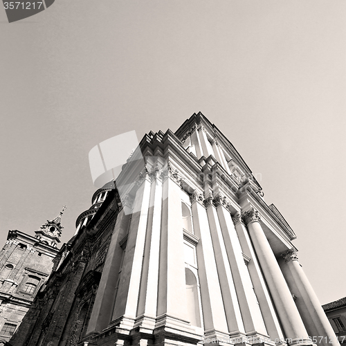 Image of beautiful old architecture in italy europe milan religion    and