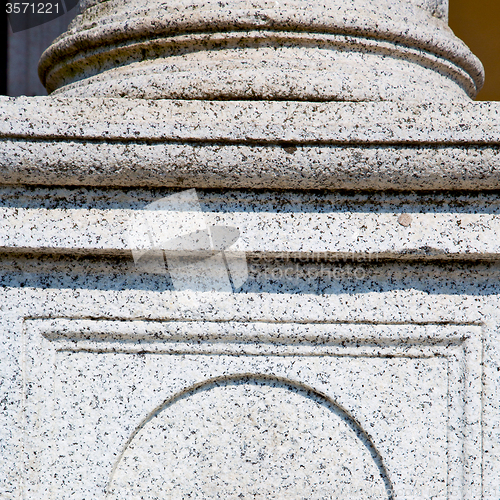 Image of abstract old column in the  country  of europe italy and marble 