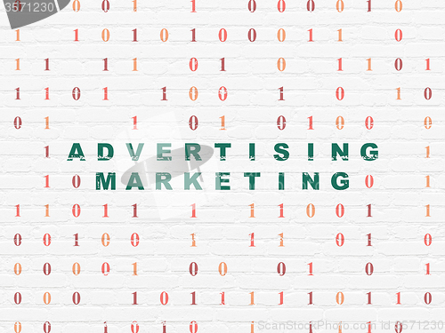 Image of Business concept: Advertising Marketing on wall background