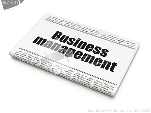 Image of Finance concept: newspaper headline Business Management