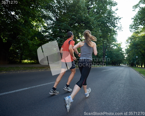 Image of couple jogging