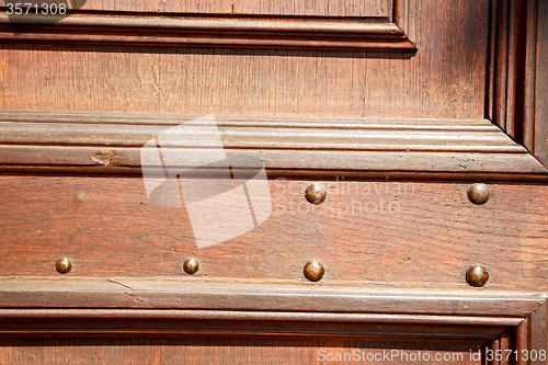 Image of door    in italy  traditional  texture nail