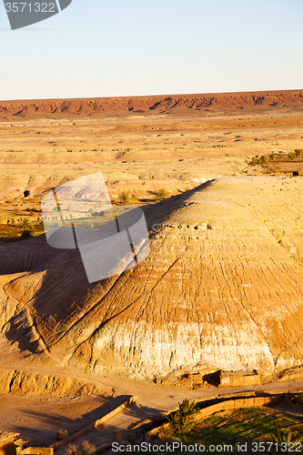 Image of hill africa in contruction       historical village brick  