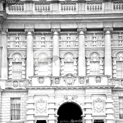 Image of old construction in england europe london wall antique and light