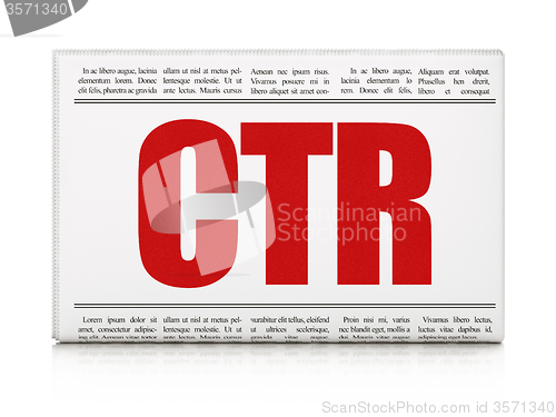 Image of Finance concept: newspaper headline CTR