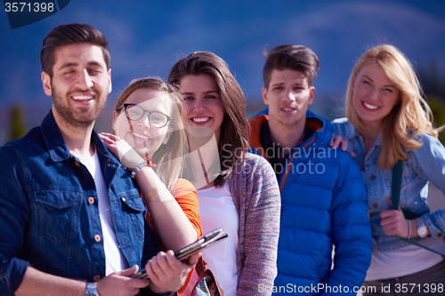 Image of happy students group