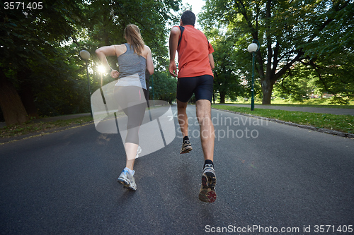 Image of couple jogging