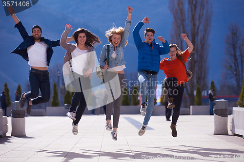 Image of happy students group