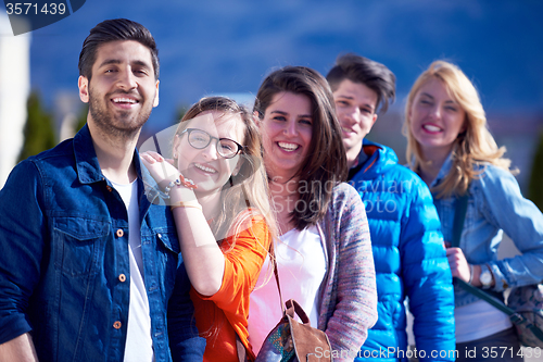 Image of happy students group