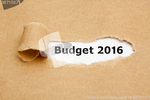 Image of Budget 2016 Torn Paper Concept